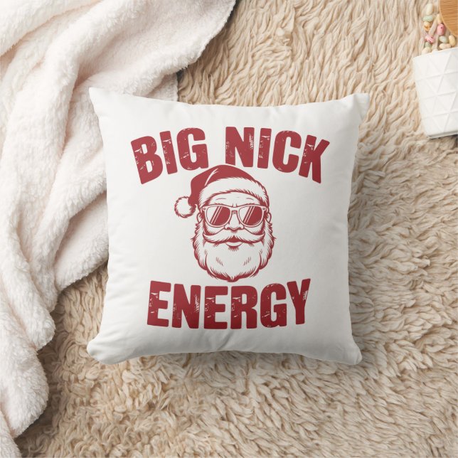 Big Nick Energy Funny Santa Rude Weihnachts-Joke Kissen (Decke)