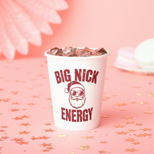Big Nick Energy Funny Santa Rude Weihnachts-Joke Pappbecher (Insitu)