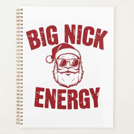 Big Nick Energy Funny Santa Rude Weihnachts-Joke Planer (Vorderseite)