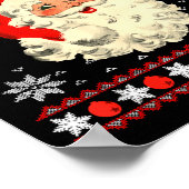 Big Nick Energy Funny Santa Ugly Christmas Sweater Poster (Ecke)