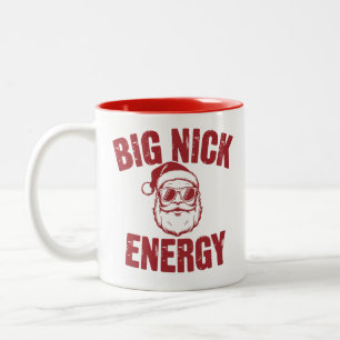 Big Nick Energy Lustiger Weihnachtsmann Unanständi Zweifarbige Tasse