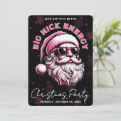 Big Nick Energy Santa Funny Christmas Xmas Holiday Einladung (Stehend Vorderseite)