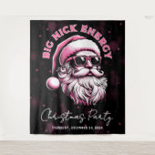 Big Nick Energy Santa Funny Christmas Xmas Holiday Wandteppich (Vorderseite)