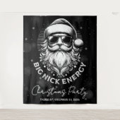 Big Nick Energy Santa Funny Christmas Xmas Holiday Wandteppich (Vorderseite)