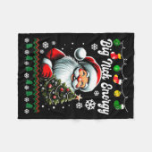 Big Nick Energy Santa Xmas Ugly Christmas Sweater Fleecedecke (Vorderseite (Horizontal))