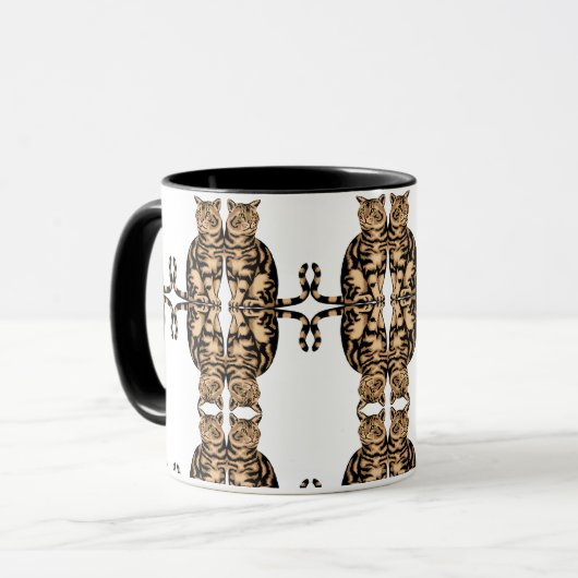 Big Niedlich Chat Animal Lover Design Tasse (Vorderseite Links)