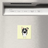 Big Nose Border Collie Magnet (In Situ (Geschirrspüler))