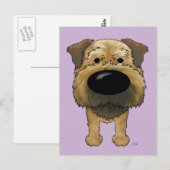 Big Nose Border Terrier Postkarte (Vorne/Hinten)