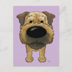 Big Nose Border Terrier Postkarte