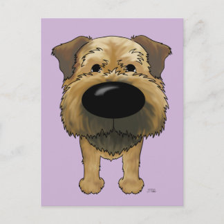 Big Nose Border Terrier Postkarte