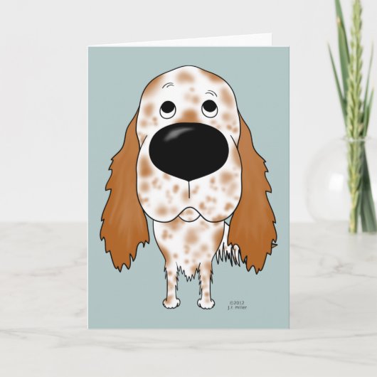Big Nose English Setter Karte (Vorderseite)