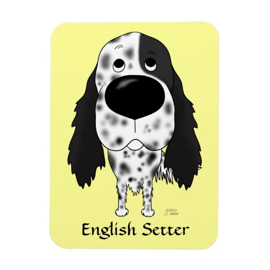 Big Nose English Setter Magnet (Vertikal)