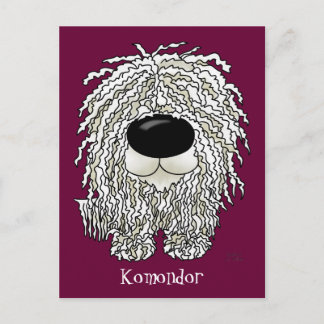 Big Nose Komondor Postkarte