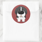 Big Nose Newfundland Runder Aufkleber (Tasche)