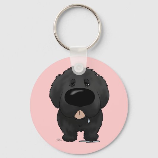 Big Nose Newfundland Schlüsselanhänger (Vorderseite)