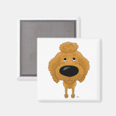 Big Nose Poodle Magnet (Vorderseite/Rückseite)