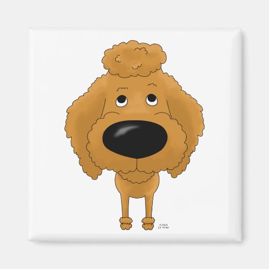 Big Nose Poodle Magnet (Vorne)