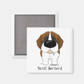Big Nose Saint Bernard Magnet (Vorderseite/Rückseite)