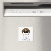 Big Nose Saint Bernard Magnet (In Situ (Geschirrspüler))