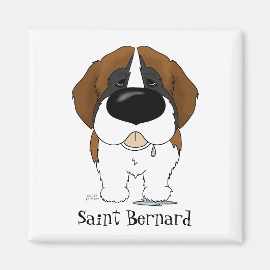Big Nose Saint Bernard Magnet (Vorne)