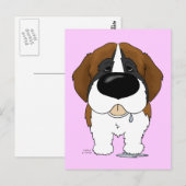 Big Nose Saint Bernard Postkarte (Vorne/Hinten)