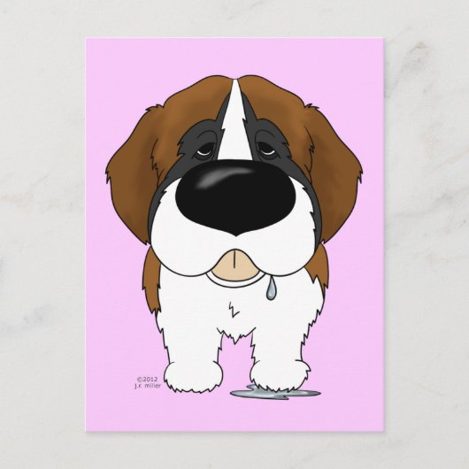 Big Nose Saint Bernard Postkarte (Vorderseite)