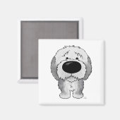 Big Nose Sheepdog Magnet (Vorderseite/Rückseite)