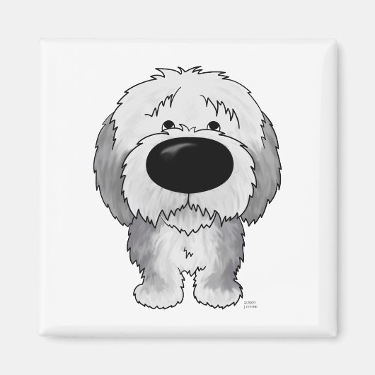 Big Nose Sheepdog Magnet (Vorne)