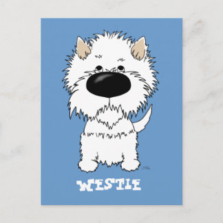 Big Nose Westie Postkarte
