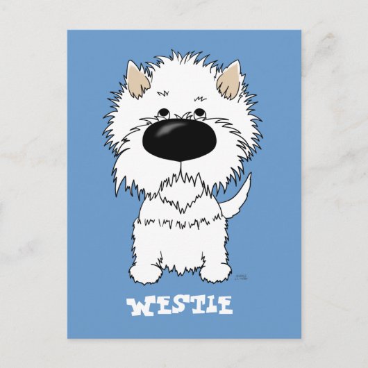 Big Nose Westie Postkarte (Vorderseite)