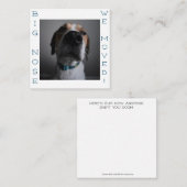 Big Nosed Dog Änderung der Adresse Postcard Mitteilungskarte (Vorne/Hinten)