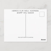 Big Nosed Dog Änderung der Adresse Postcard Postkarte (Rückseite)