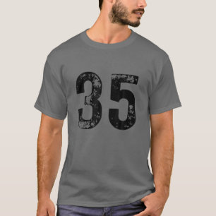 Big Number 35 für 35. Geburtstag 35 Jahre T-Shirt