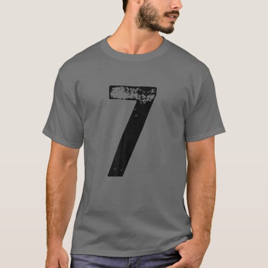 Big Number 7 For 7Th Birthday Seven Years Old Sinc T-Shirt (Vorderseite)