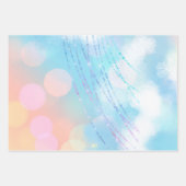 Big Number Bokeh Birthday Packpapier Blätter (Vorderseite 3)