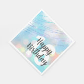 Big Number Bokeh Geburtstagsessen Napkins Serviette (Ecke)