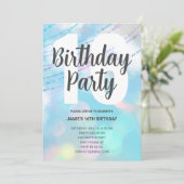 Big Number Bokeh Geburtstagsparty Einladung (Stehend Vorderseite)