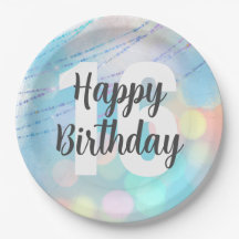 Big Number Bokeh Geburtstagsparty Napkins