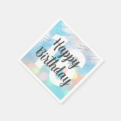 Big Number Bokeh Geburtstagsparty Napkins Serviette (Ecke)