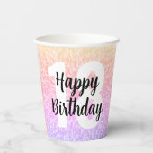 Big Number Mandala Birthday Paper Cups Pappbecher (Rückseite)