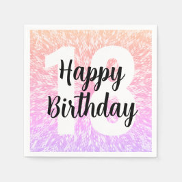 Big Number Mandala Geburtstagspartei Napkins Serviette