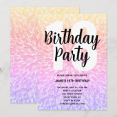 Big Number Mandala Geburtstagsparty Einladung (Vorne/Hinten)