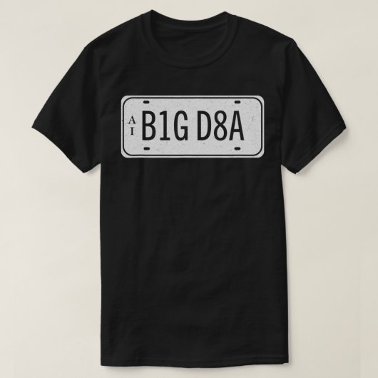 Big Number Plate Scientist Analyst Machine Le T-Shirt (Design vorne)
