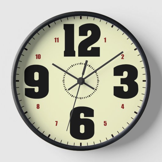 Big Numbers Clock 3 Uhr (Vorderseite)