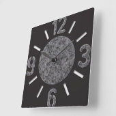 Big Numbers Marble Wall Clock Quadratische Wanduhr (Winkel)