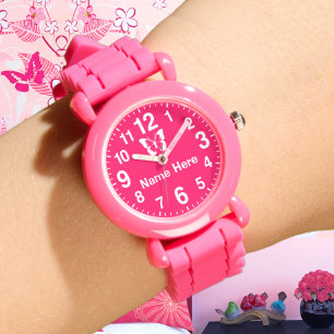 Big Numbers Personalisiert Girls Uhren mit NAME