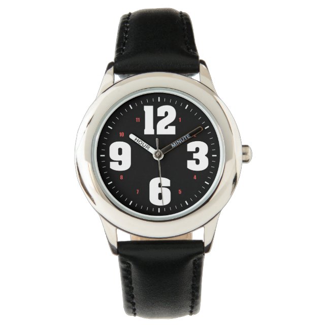 Big Numbers White Armbanduhr (Vorderseite)