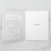 Big Nursing danke Karte mit Stethoscope Logo (Innenseite)