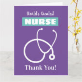 Big Nursing danke Karte mit Stethoscope Logo (Gelbe Blume)
