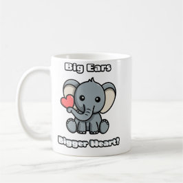 Big Oars Bigger Heart! Adorable Elephant Kaffeetasse